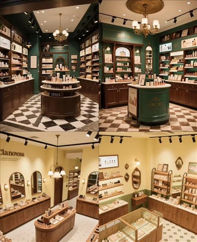 향수 상점 디자인 가구