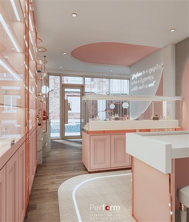 벽 향수 유리 디스플레이 쇼케이스