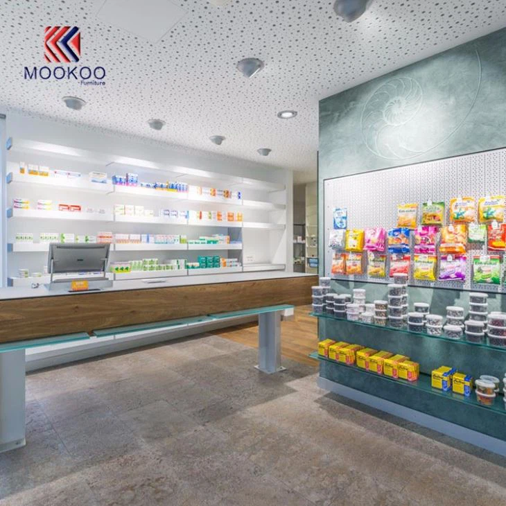 Factory Price Pharmacy Storage Tempered Glass Shelves