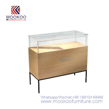 오크 나무 보석 전시 스토어 스탠드