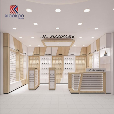 핸드폰 악세사리 나무 캐비닛