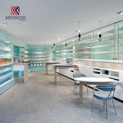 약 전시를위한 상한 소매 정착물